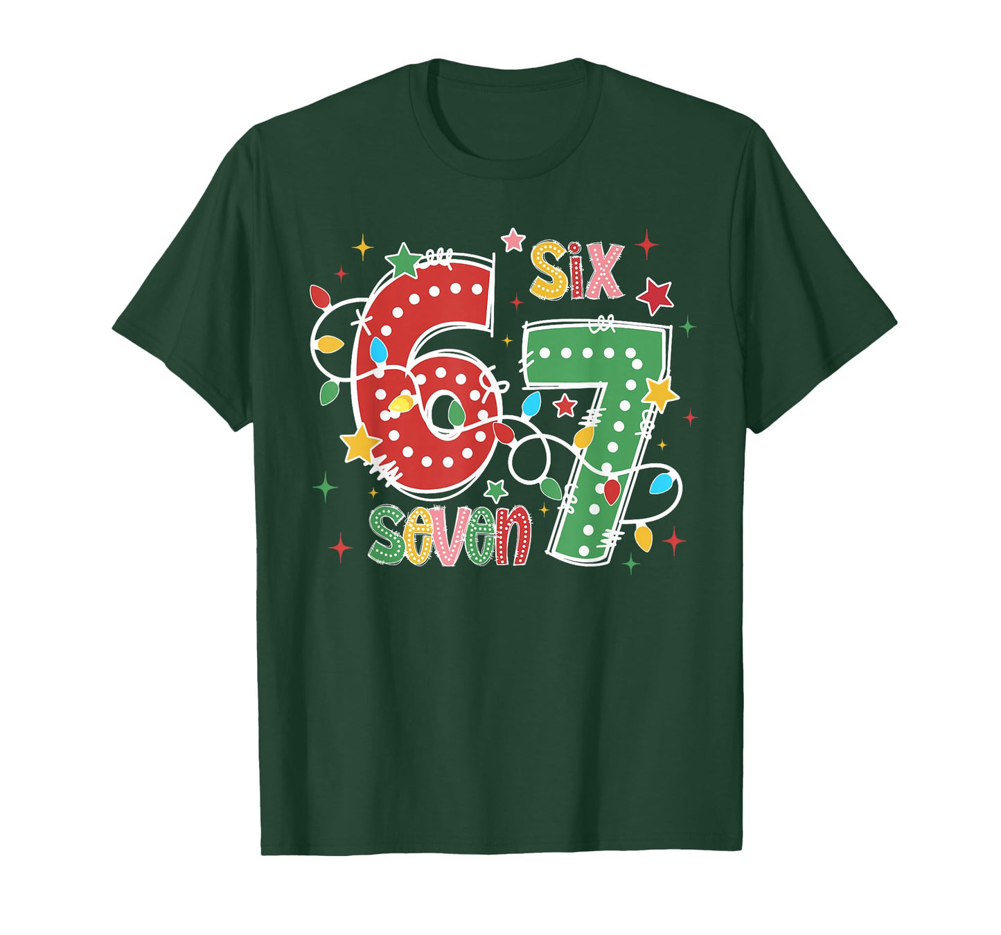 67 Christmas 6 7 Meme Pajamas Holiday Gen Alpha Slang T-Shirt