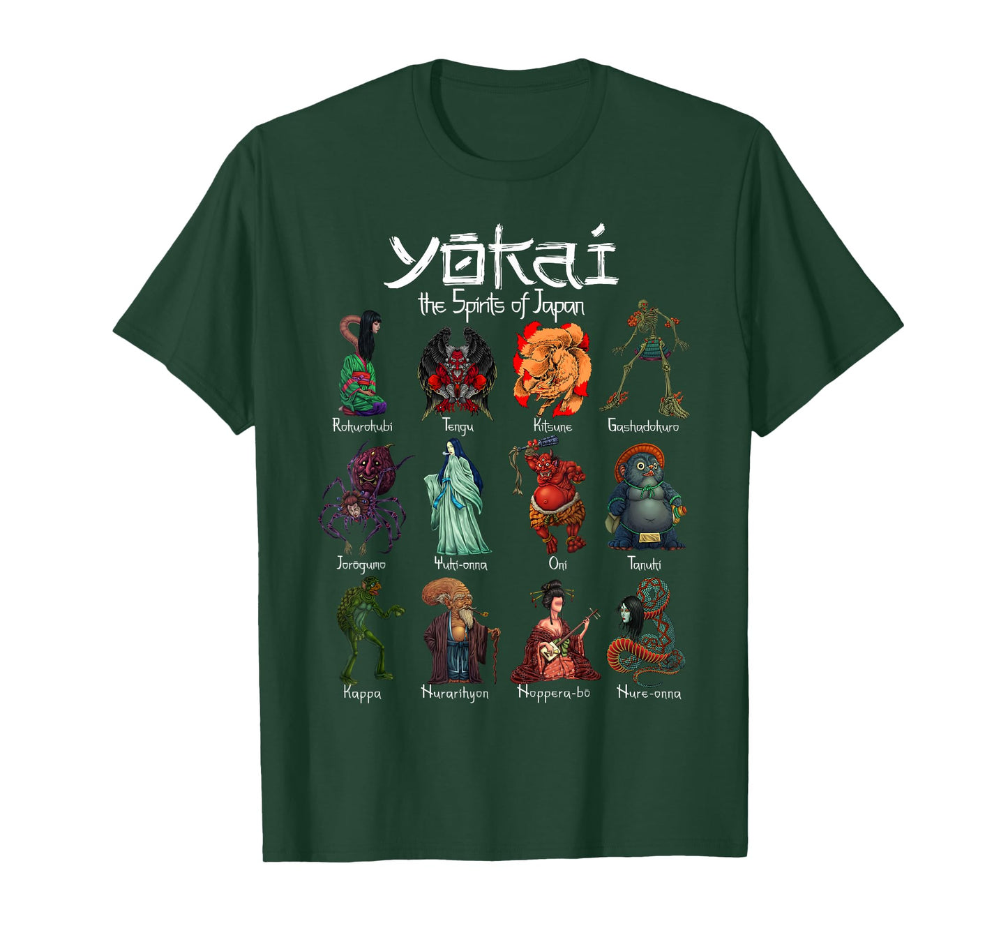 Different Yokai of Japan T-Shirt