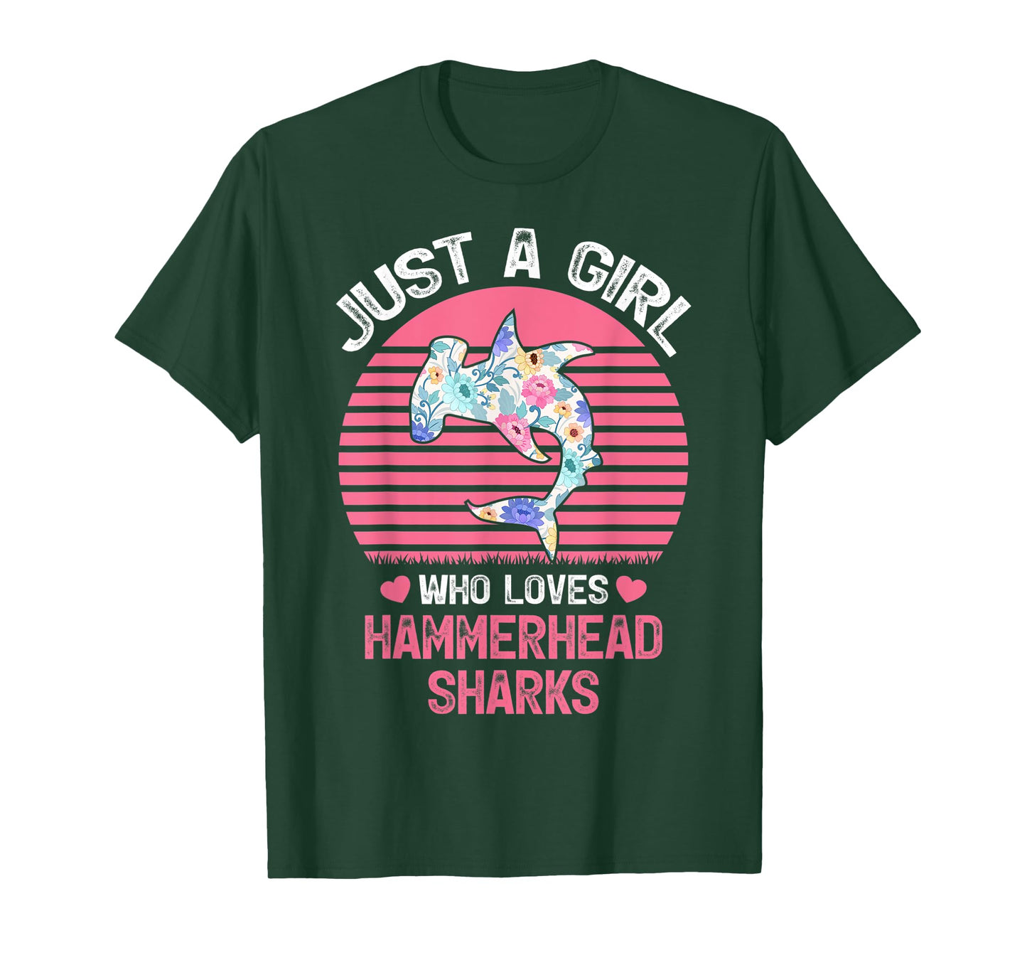 Shark Lover Tee Just A Girl Who Loves Hammerhead Sharks T-Shirt