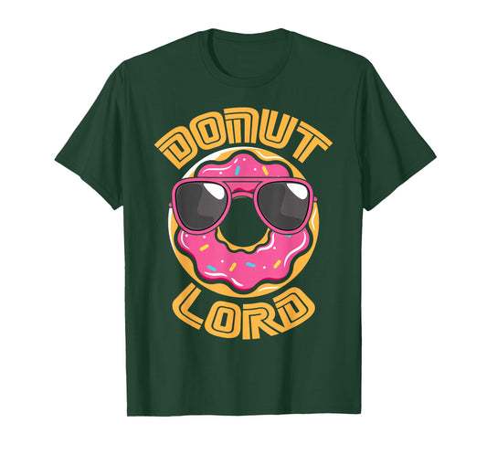 Funny Nerdy Donut Lord Video Gamer Geek Pink Doughnut T-Shirt
