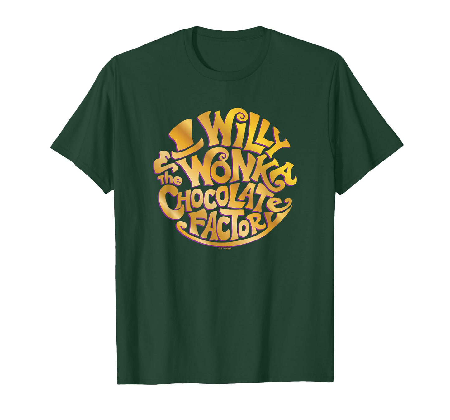 Willy Wonka and The Chocolate Factory Gold Circle Logo T-Shirt