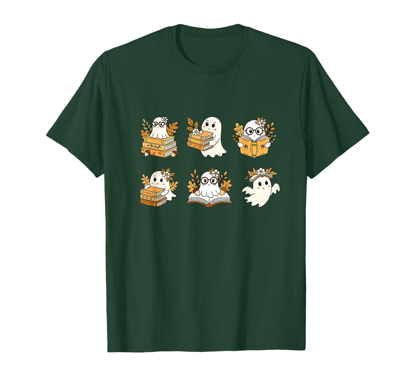 Fall Book Lover Ghosts T-Shirt
