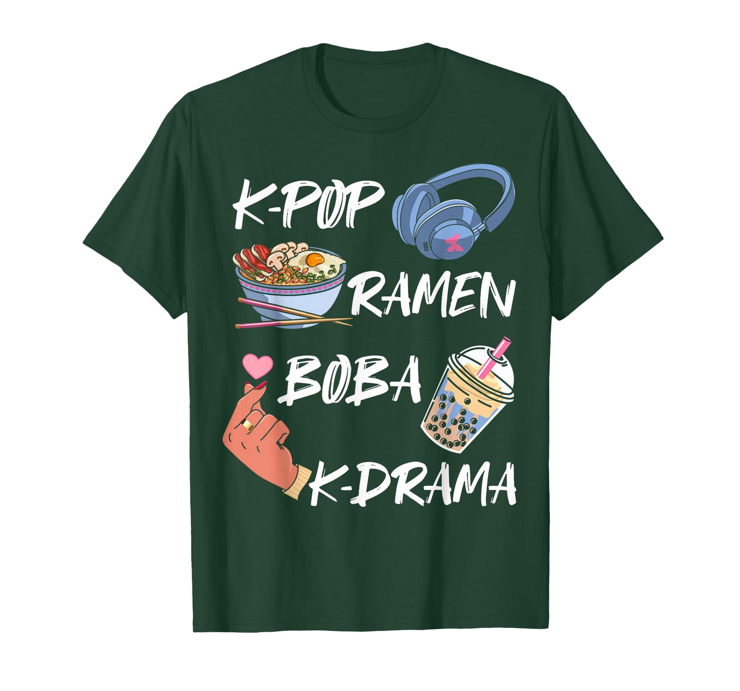 K-pop Ramen Boba K-drama South Korean Food Movie Music Lover T-Shirt