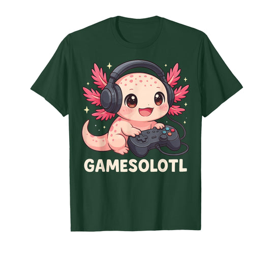 Gamesolotl Axolotl Gamer Gaming Anime T-Shirt