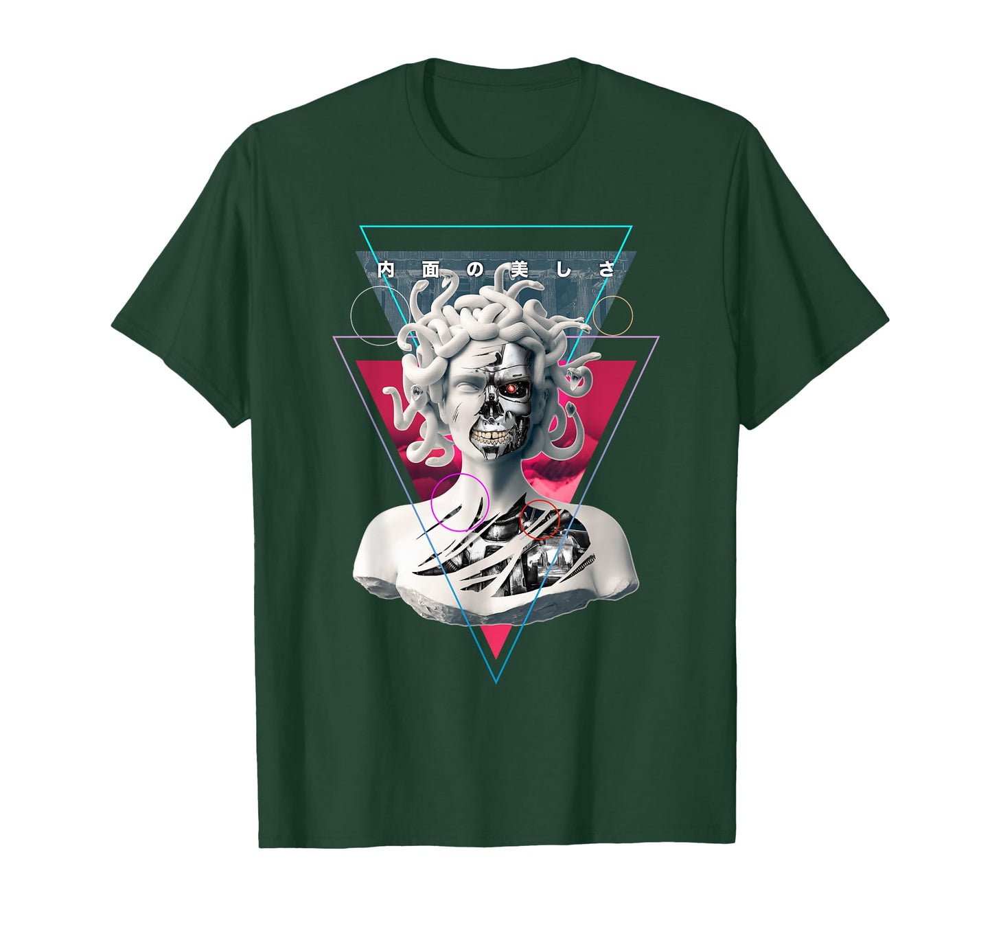 Vaporwave Cyborg Medusa Statue Aesthetic Art Japanese Otaku T-Shirt