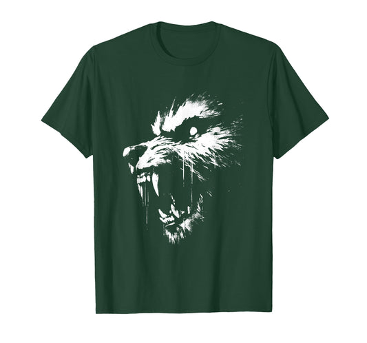 Werewolf - Vintage Spooky Werewolf Halloween Lover T-Shirt