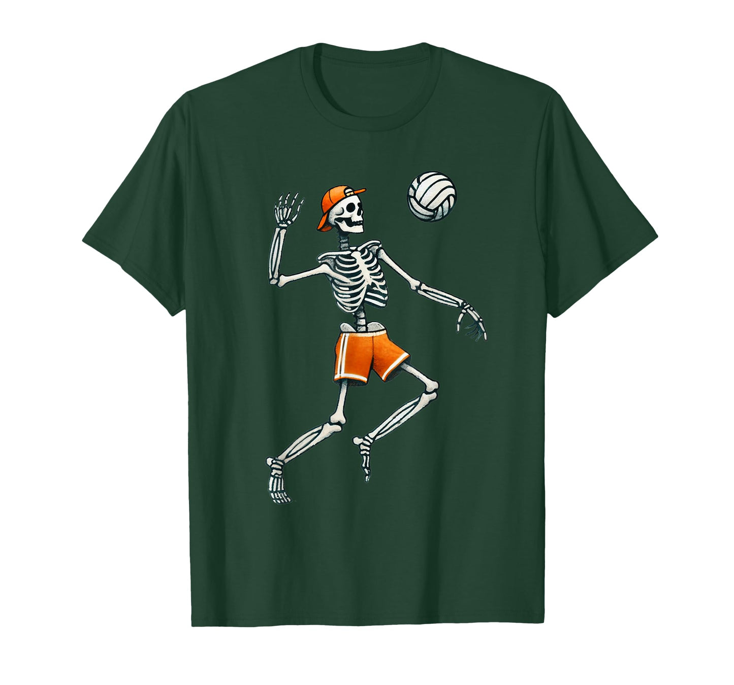 Skeleton Volleyball Halloween Costume Funny Men Boys Kids T-Shirt