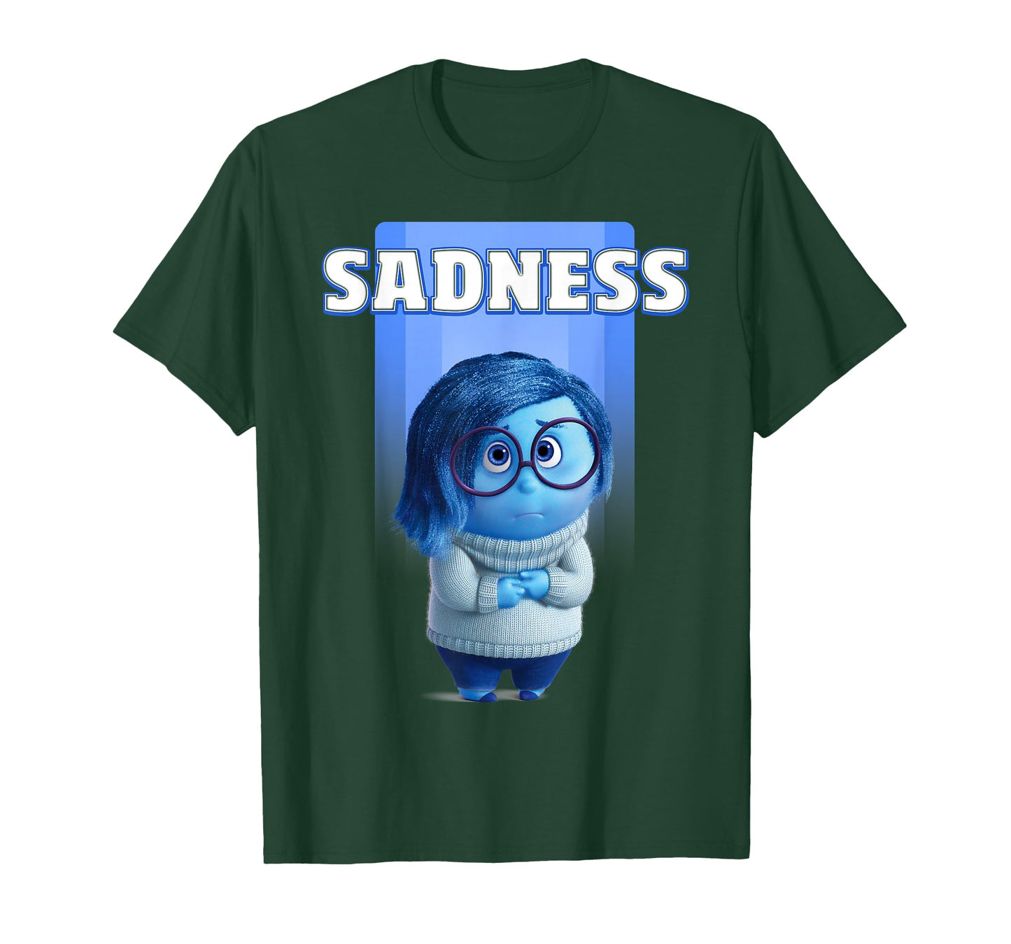 Disney Pixar Inside Out Riley's Sadness Blue Character Logo T-Shirt