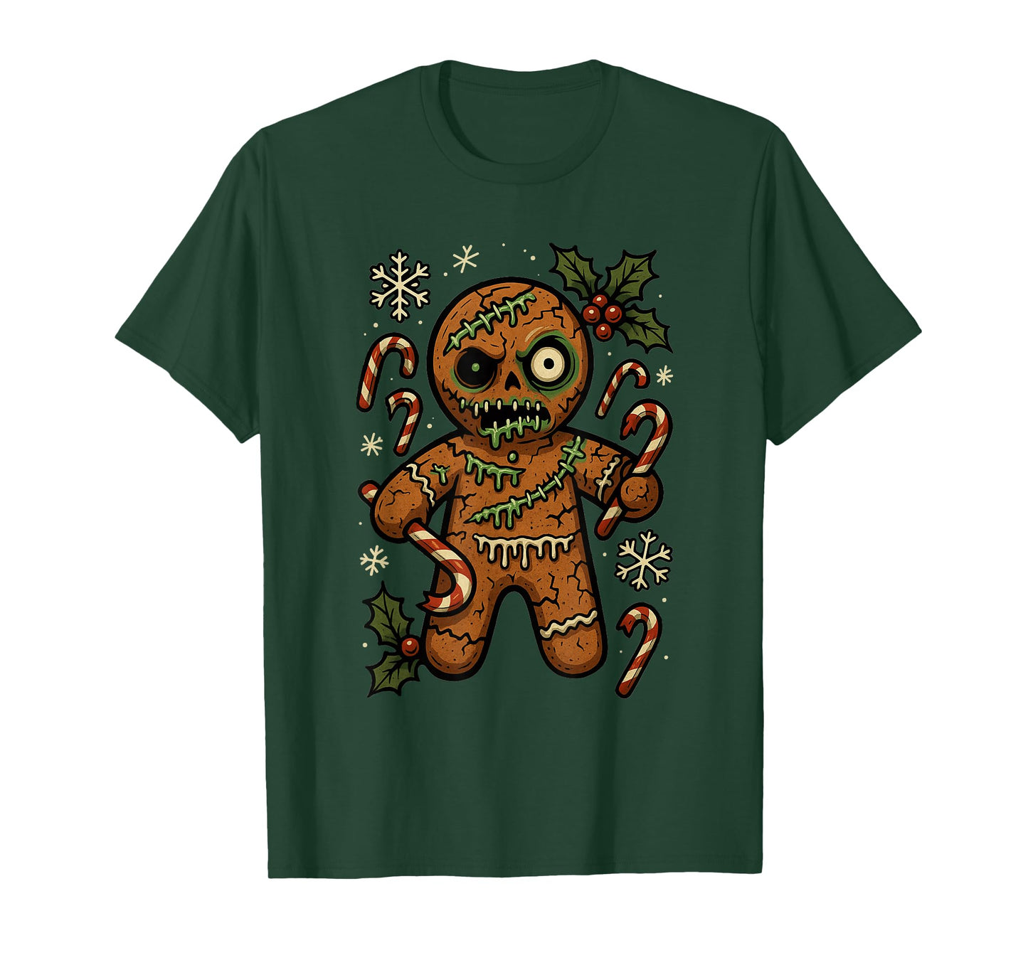 Zombie Gingerbread Man Christmas Zombie T-Shirt
