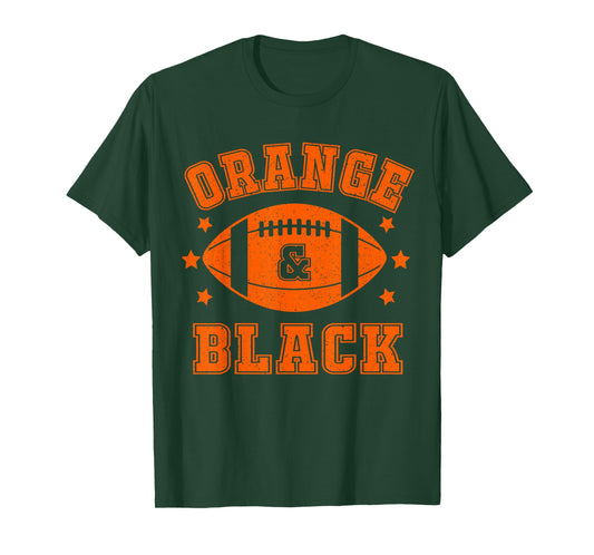 On Gameday Football We Wear Orange and Black School Spirit T-Shirt