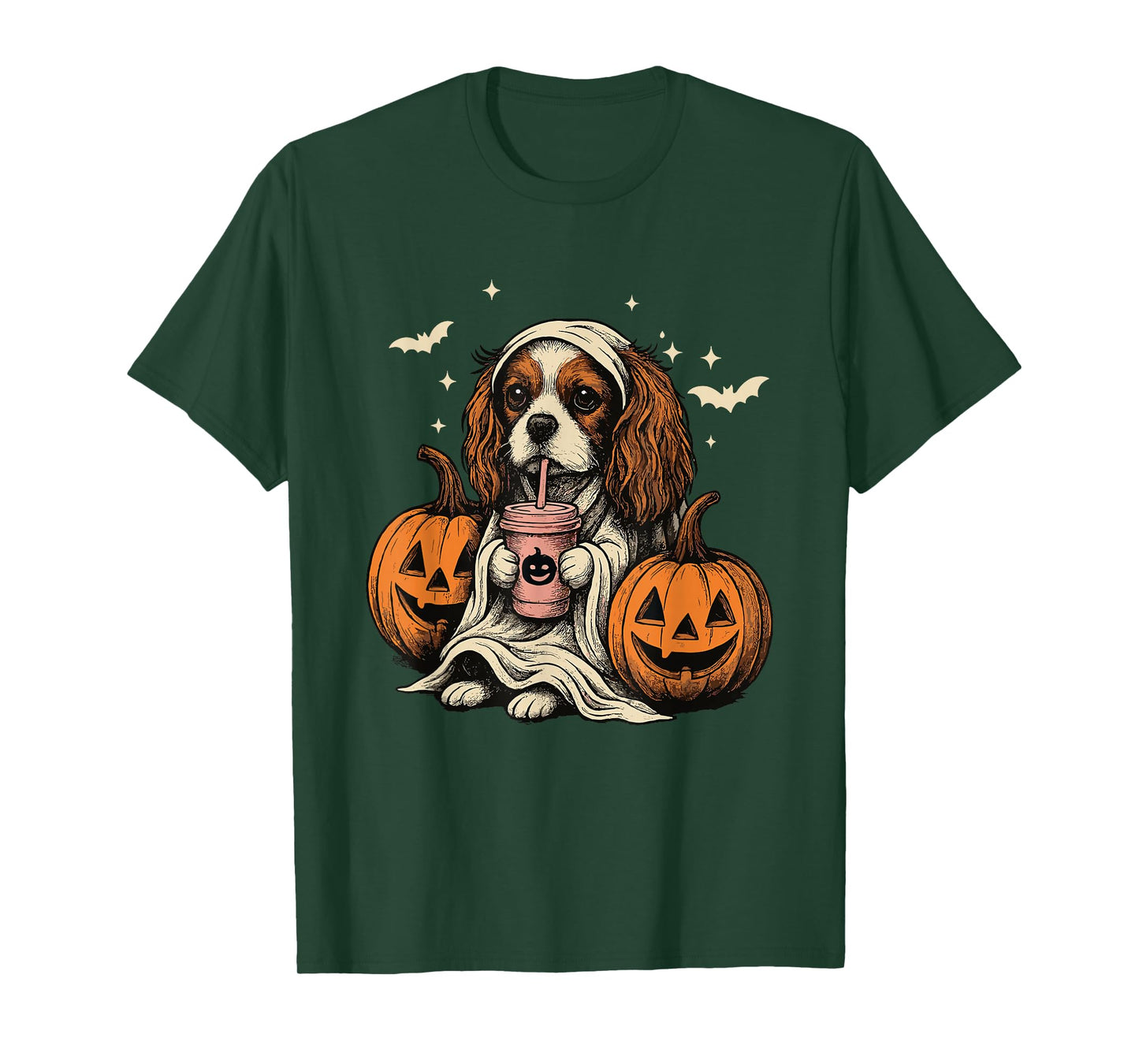 Cavalier King Charles Spaniel Ghost Halloween Cavalier Lover T-Shirt