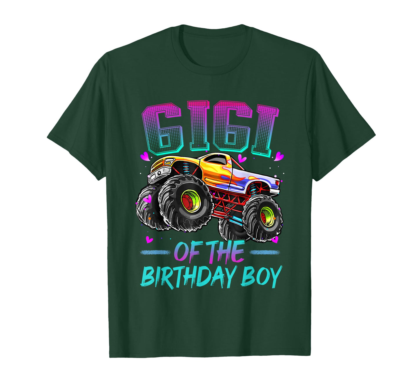 Gigi of the Birthday Boy Monster Truck Birthday T-Shirt