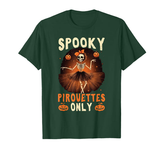 Halloween Ballerina Scary Trick Or Treat Spooky Ballet T-Shirt