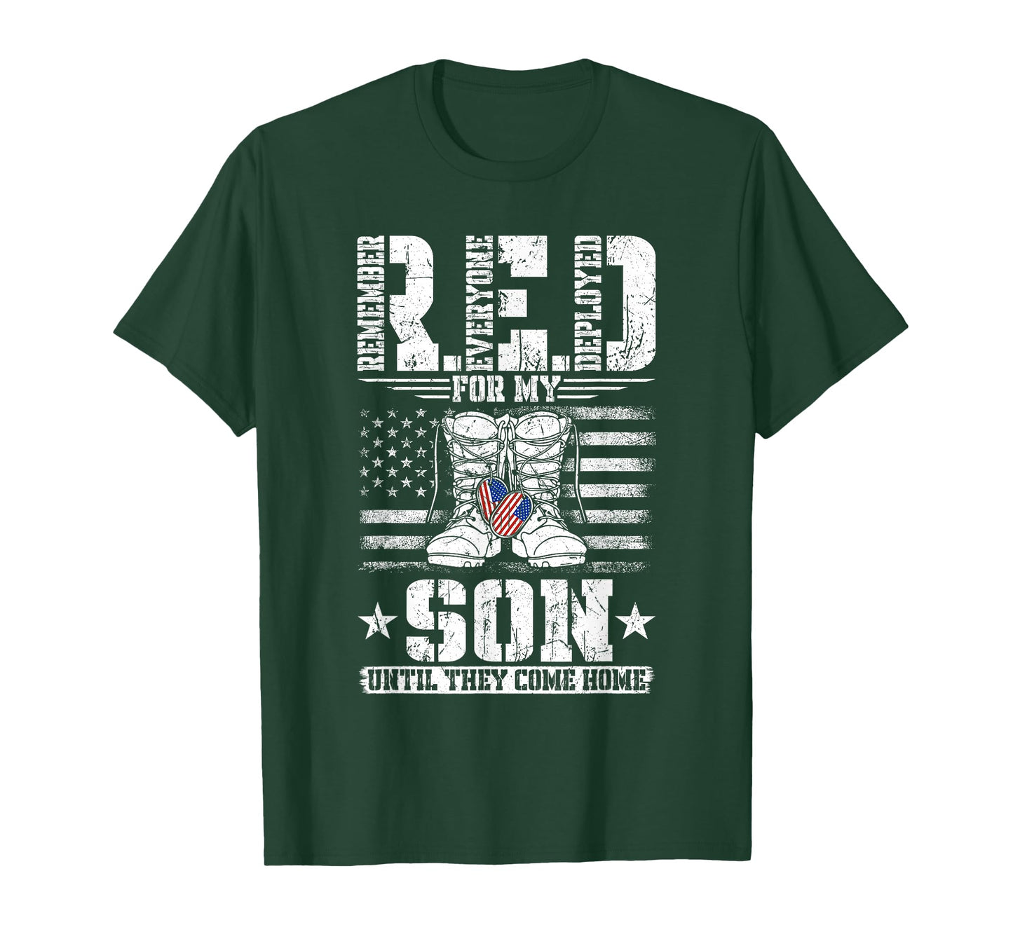 RED for my Son Remember Everyone Deployed RED T-Shirt
