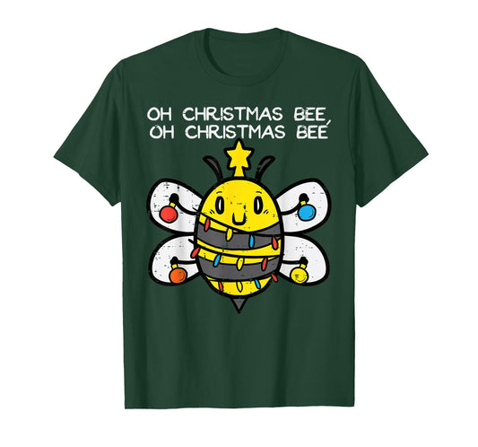 Funny Oh Christmas Bee Xmas Lights Men Women Boys Girls Kids T-Shirt