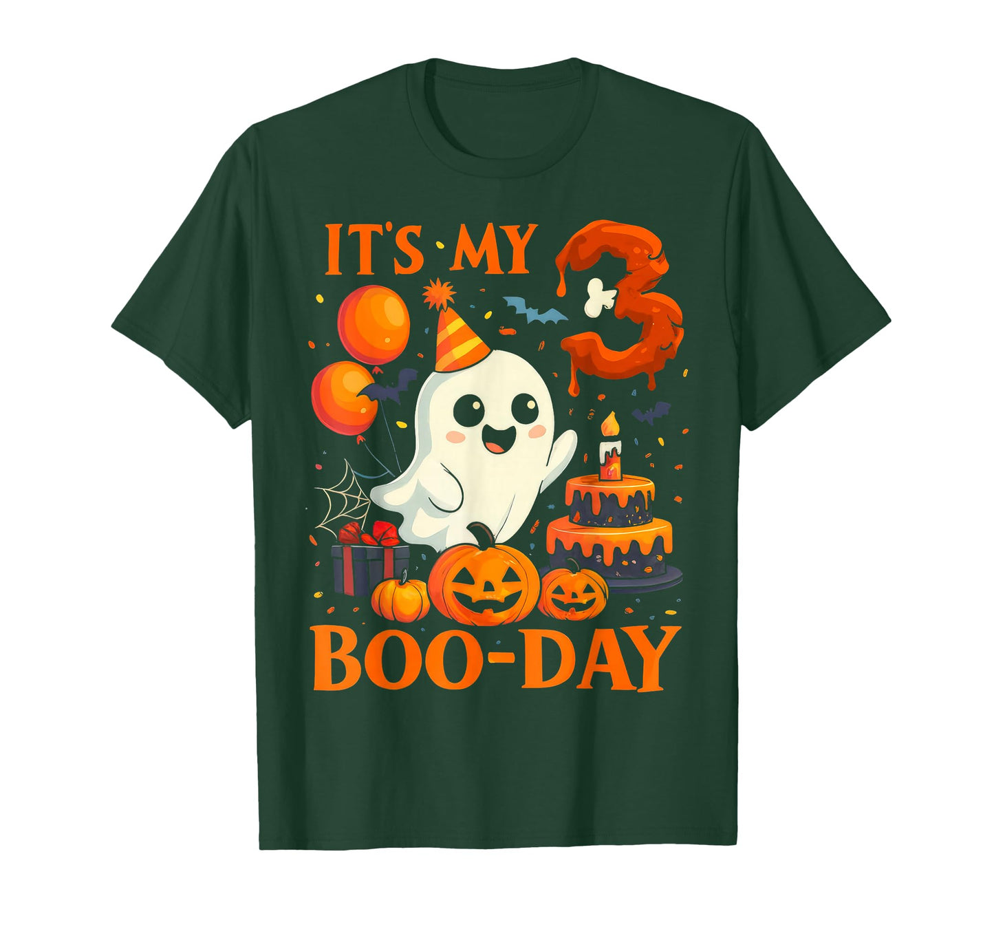 It's My 3rd Boo-Day Birthday Halloween Ghost 3 Year Old T-Shirt