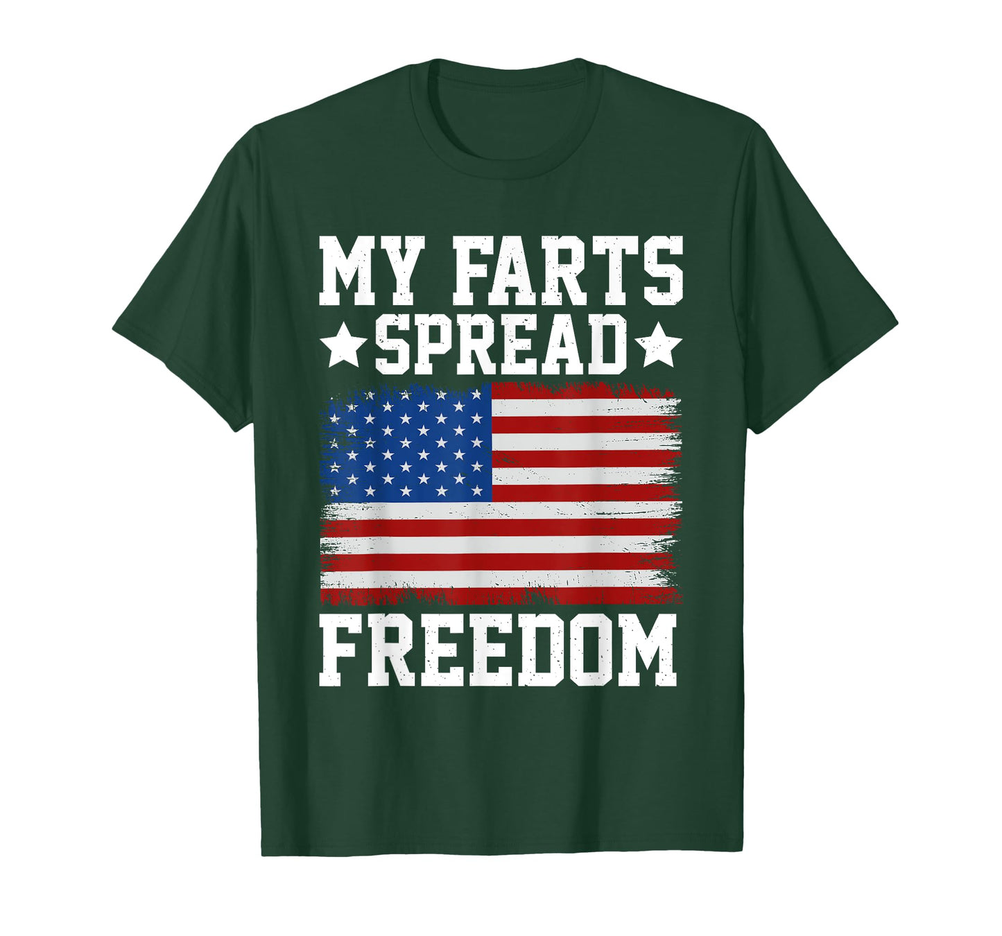 My Farts Spread Freedom Redneck Country Joke USA Flag Humour T-Shirt for Women Kids Men