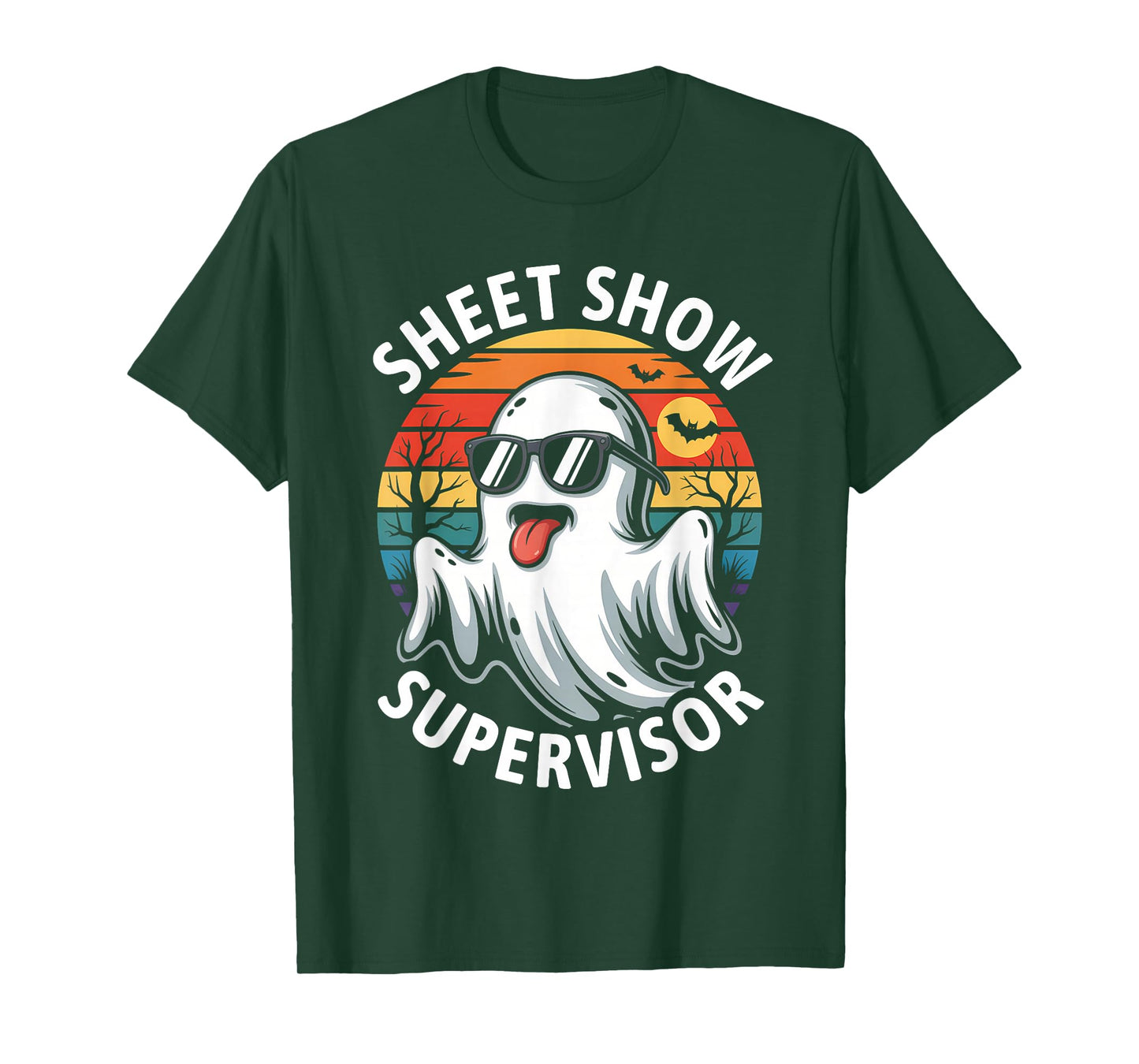 Funny Halloween Sheet Show Supervisor T-Shirt