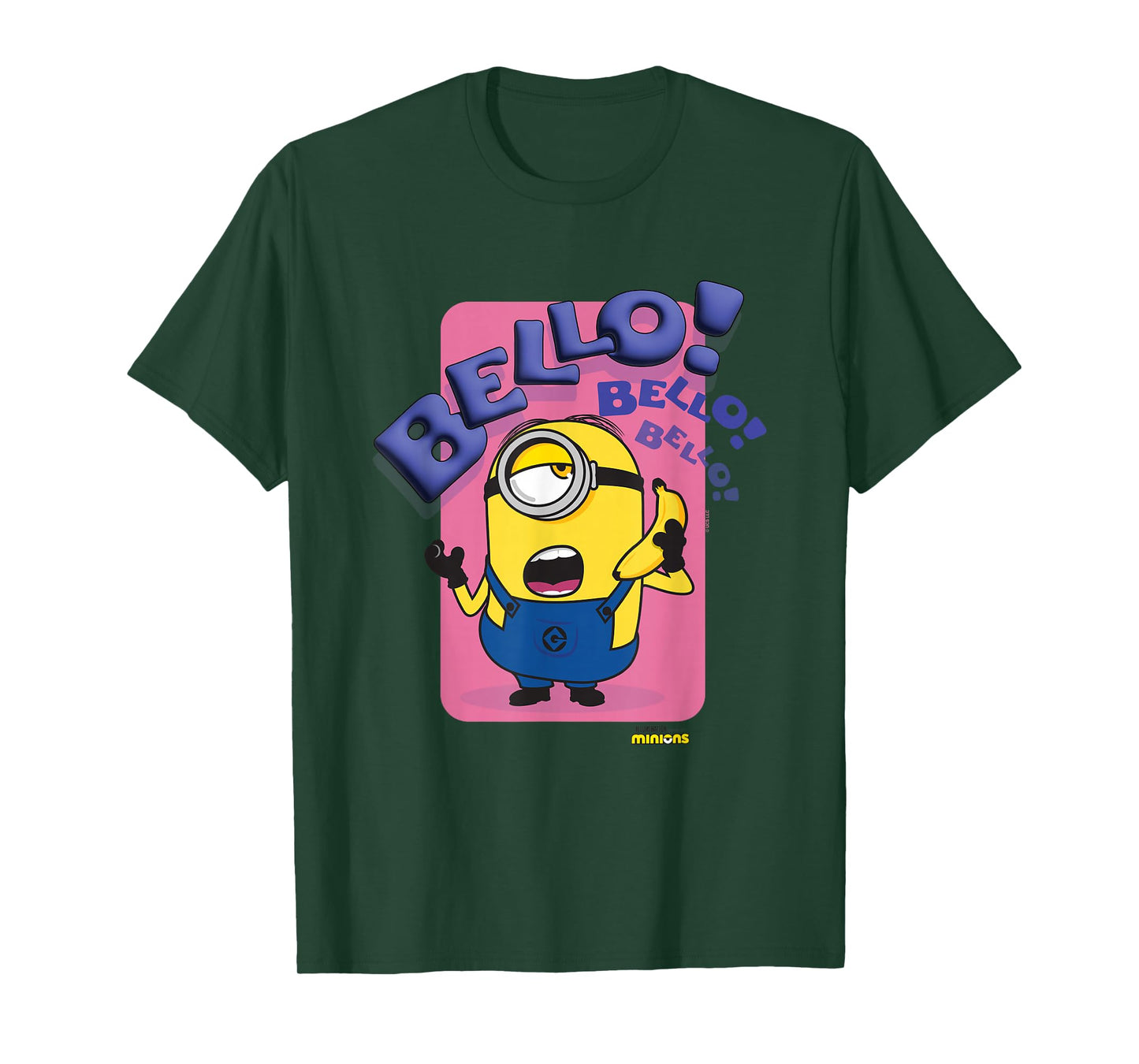 Minions Bello! Bello! Bello! Stuart Talking On Banana Phone T-Shirt