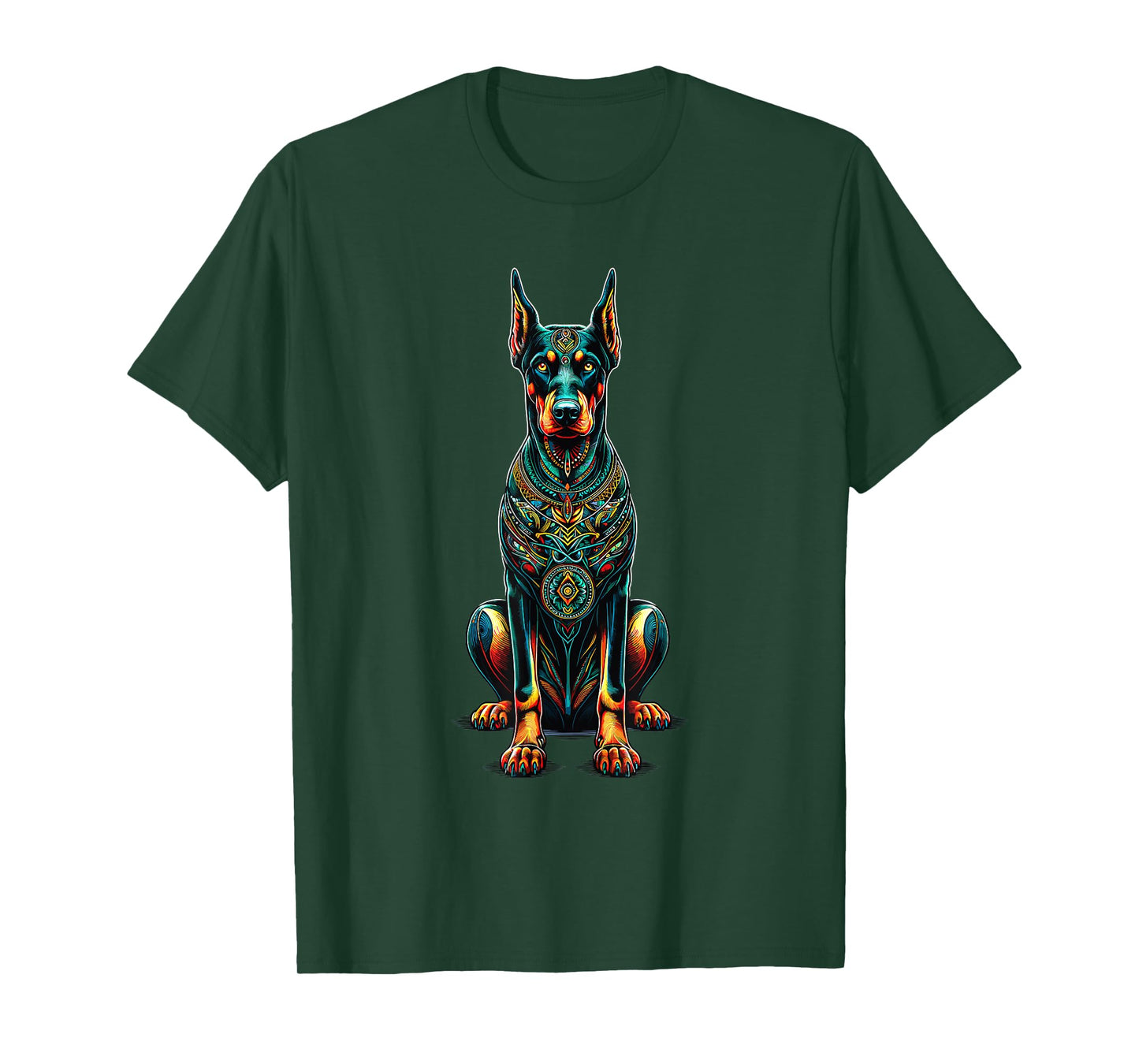 Mandala Art Doberman Pinscher Dobermans Dobie T-Shirt