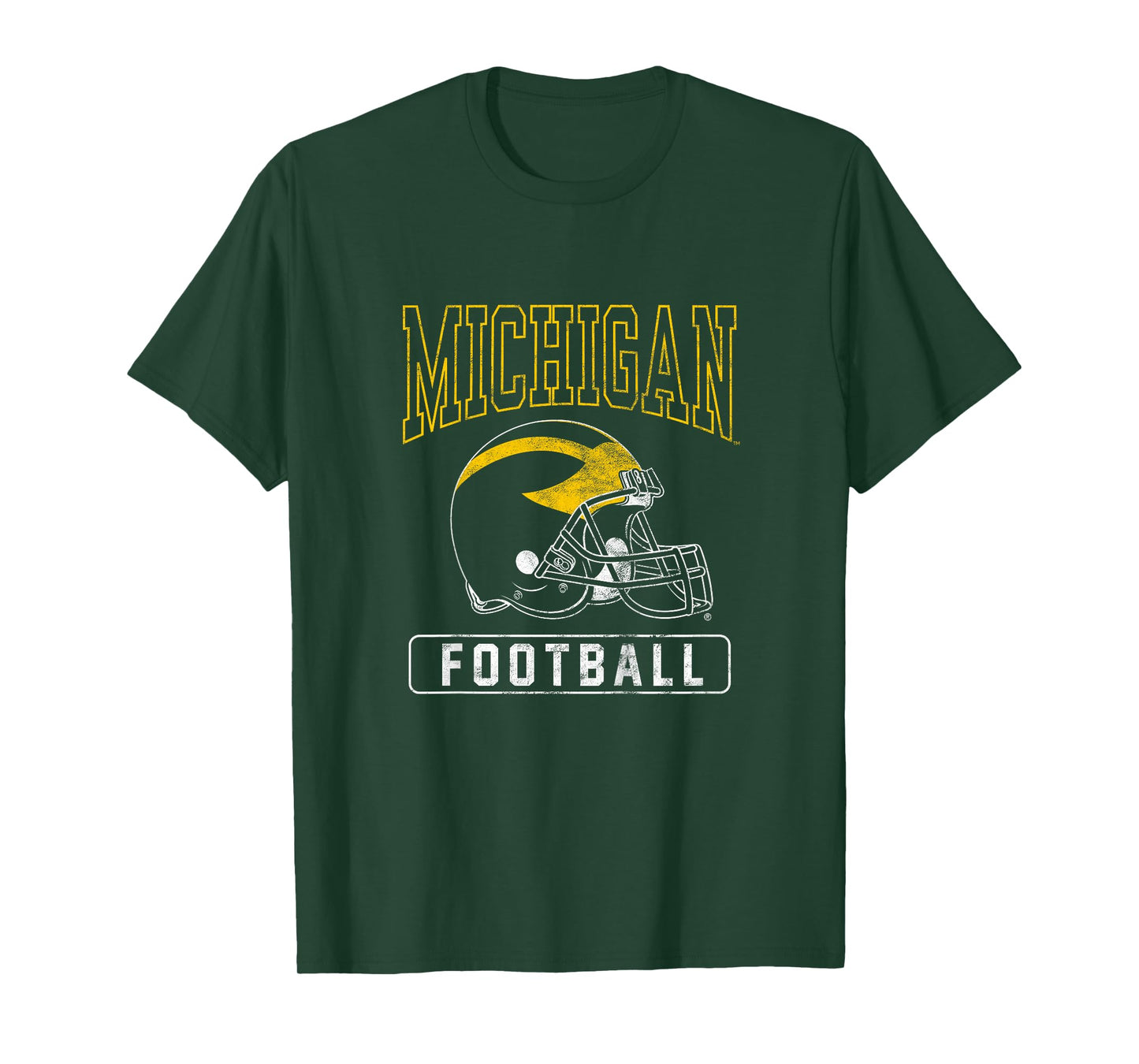 Kids University of Michigan Wolverines U of M Football Helmet T-Shirt