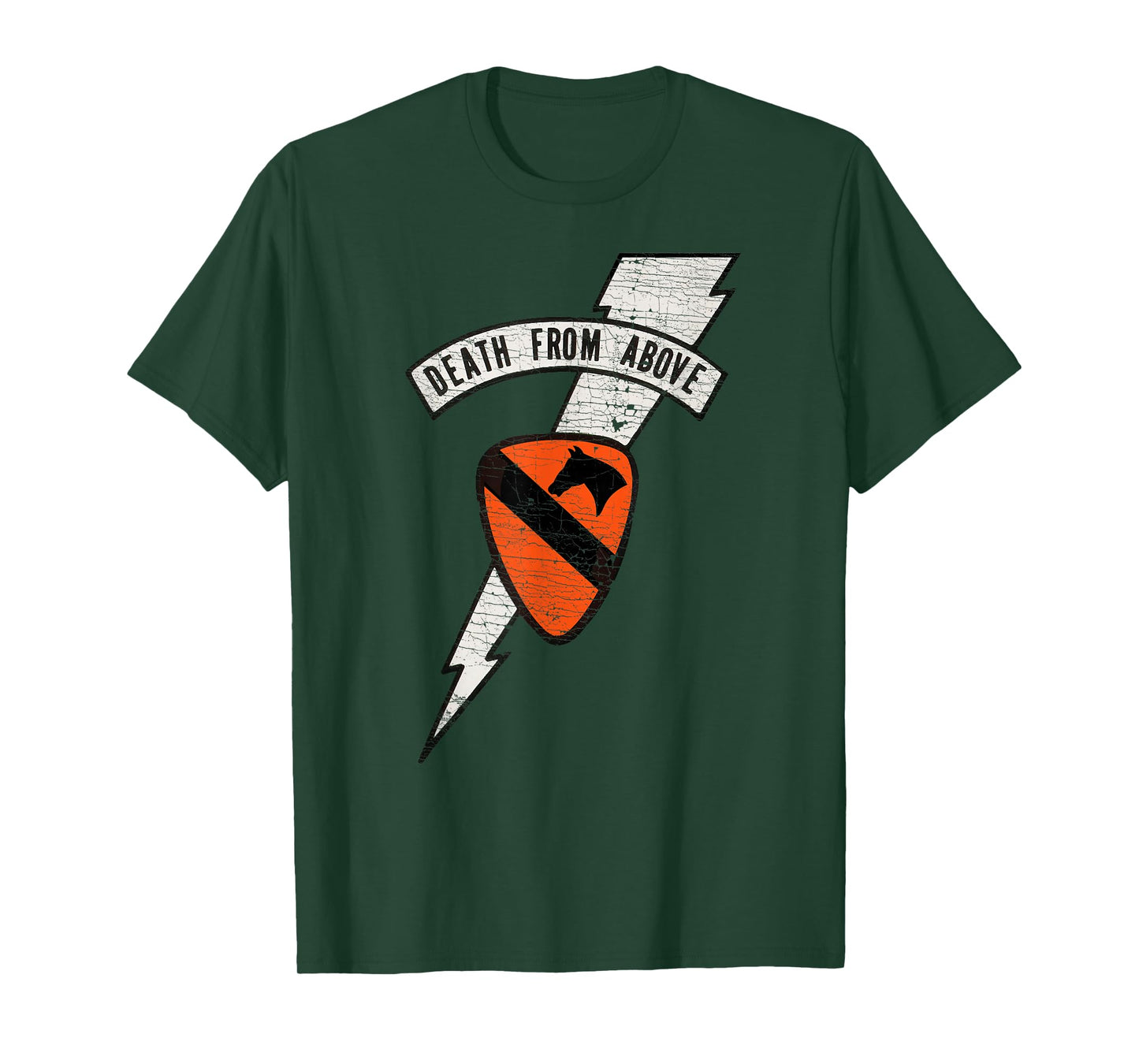 "Death From Above" Air Cavalry Lightning Logo (Distressed) T-Shirt