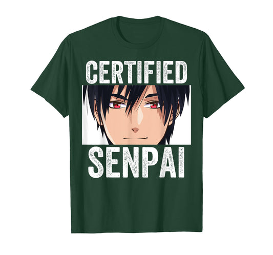 Funny Anime Merch for Teen Boys and Weebs - Certified Senpai T-Shirt
