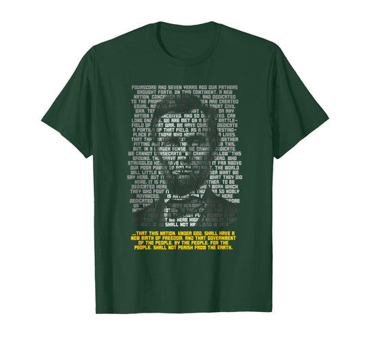 Abraham Lincoln Portrait Gettysburg Address T-Shirt