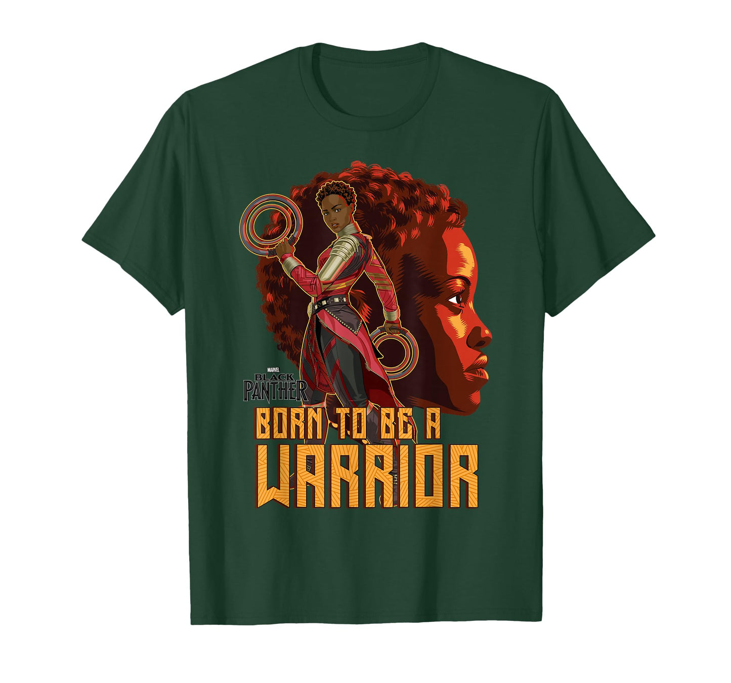 Marvel Black Panther Movie Nakia Profile Graphic T-Shirt T-Shirt