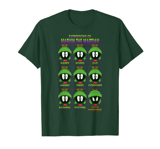 Looney Tunes Expressions of Marvin The Martian Poster T-Shirt Small