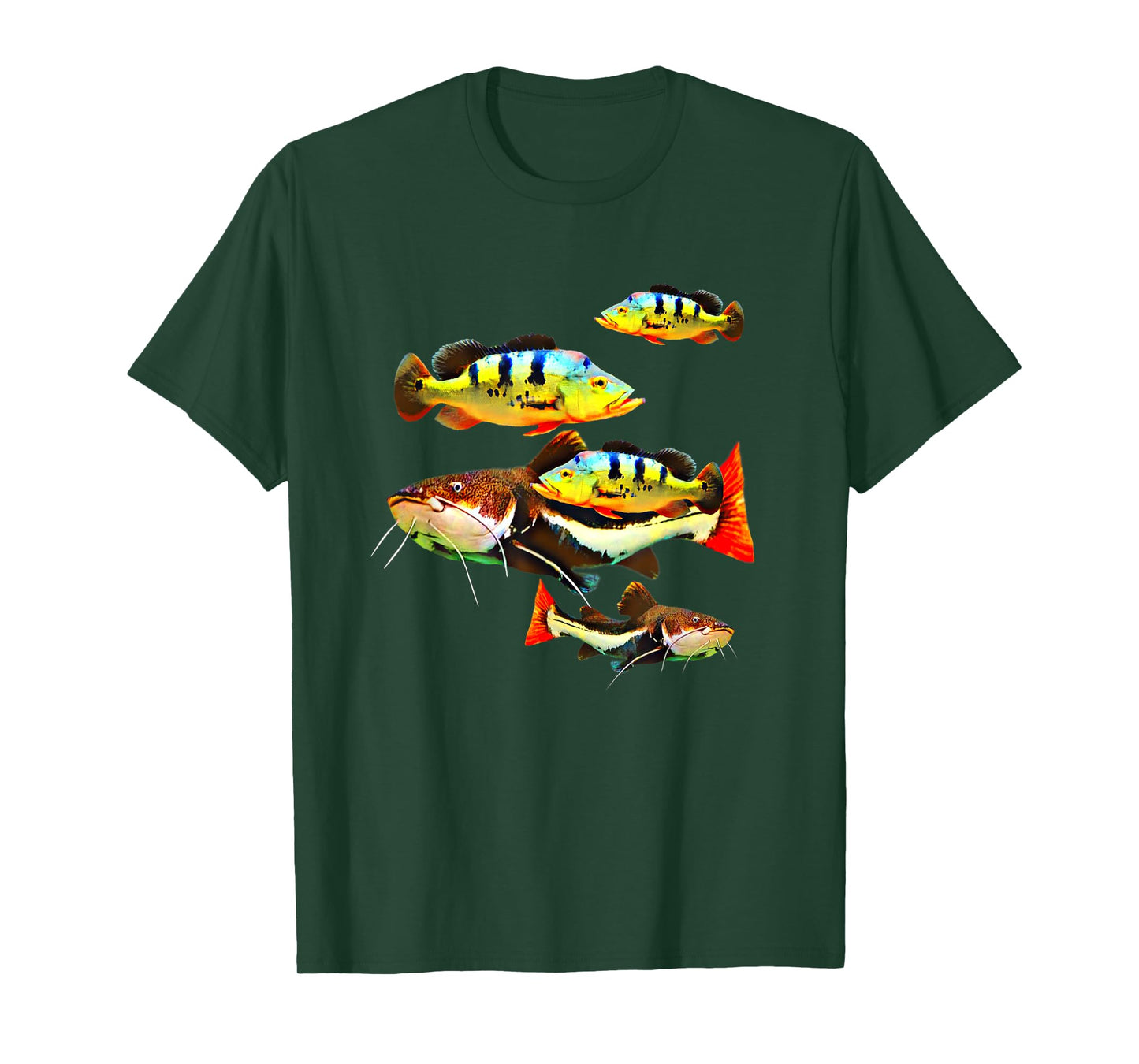 Peacock Bass Redtail Catfish Monster Aquarium Fish Tank T-Shirt