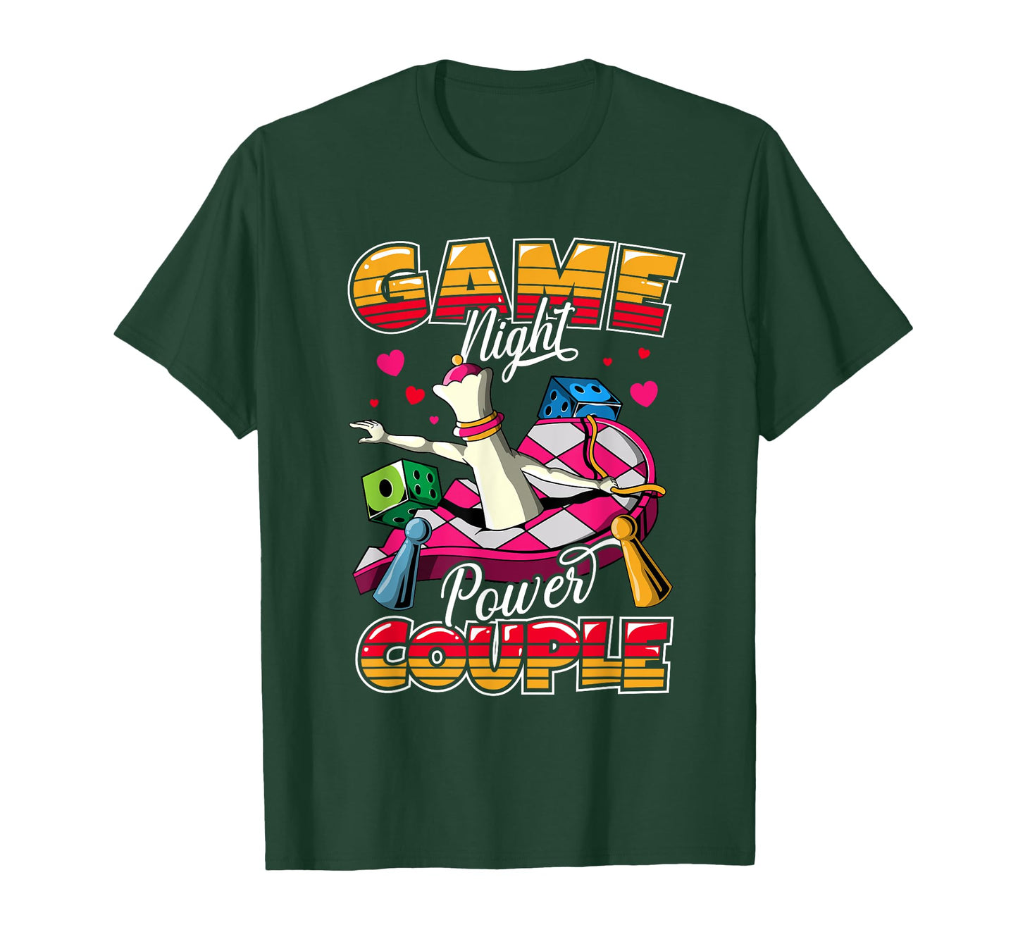 Couples Game Night Matching Outfit | Game Night Power Couple T-Shirt