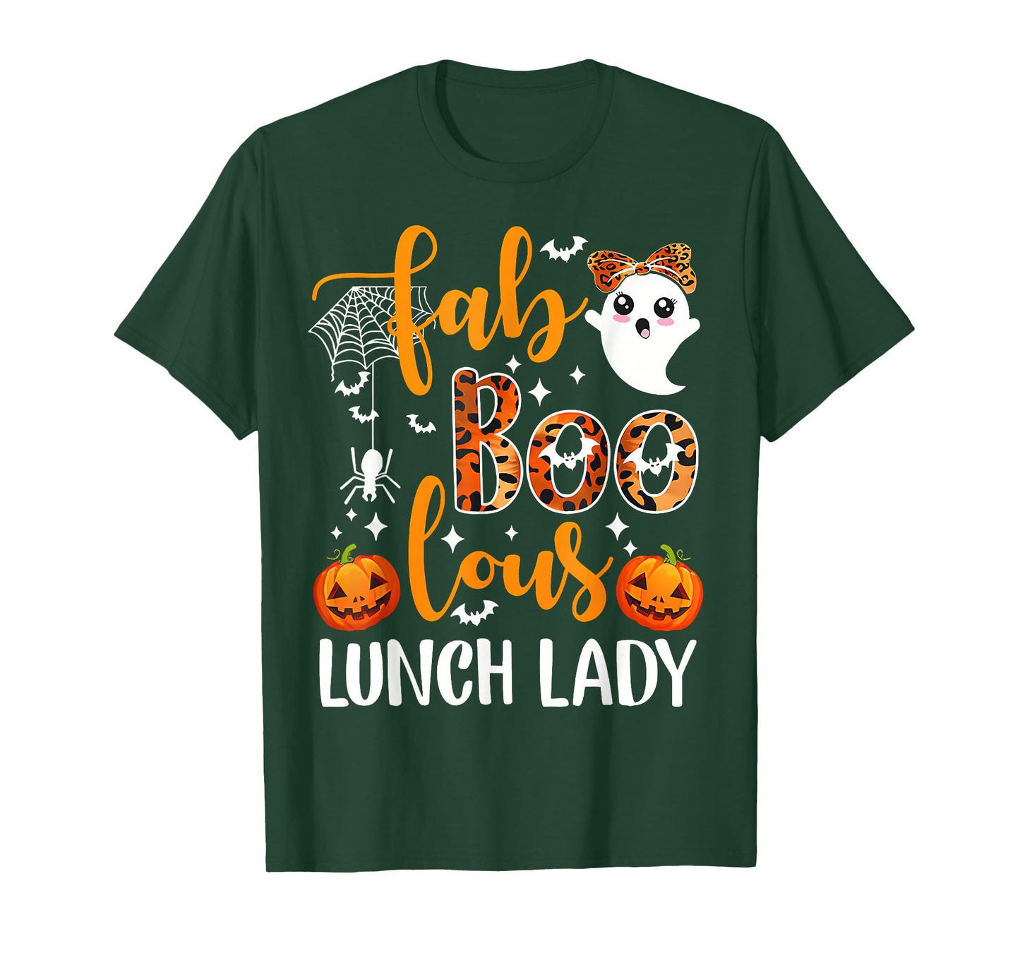 Leopard Fab Boo Lous Lunch Lady Matching Group Tee T-Shirt