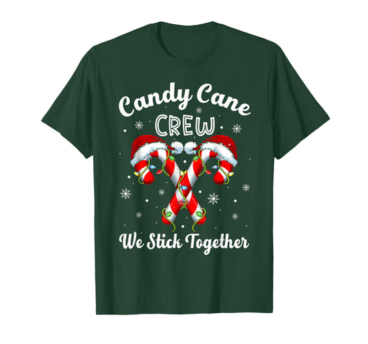 Christmas Candy Cane Heart Holiday Family Matching Pajama T-Shirt