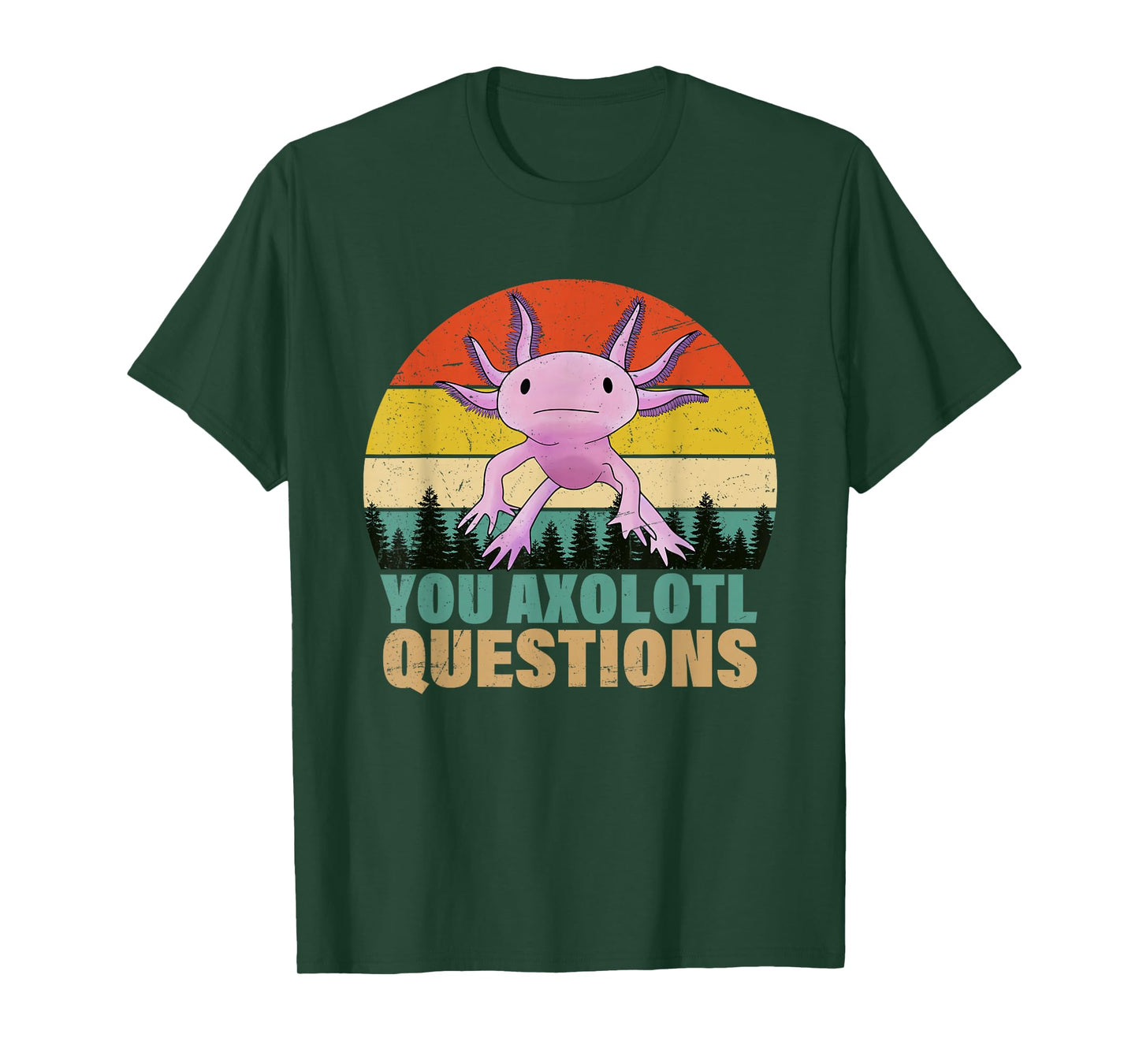 You Axolotl Questions Retro Funny Axolotl Amphibian Lovers T-Shirt