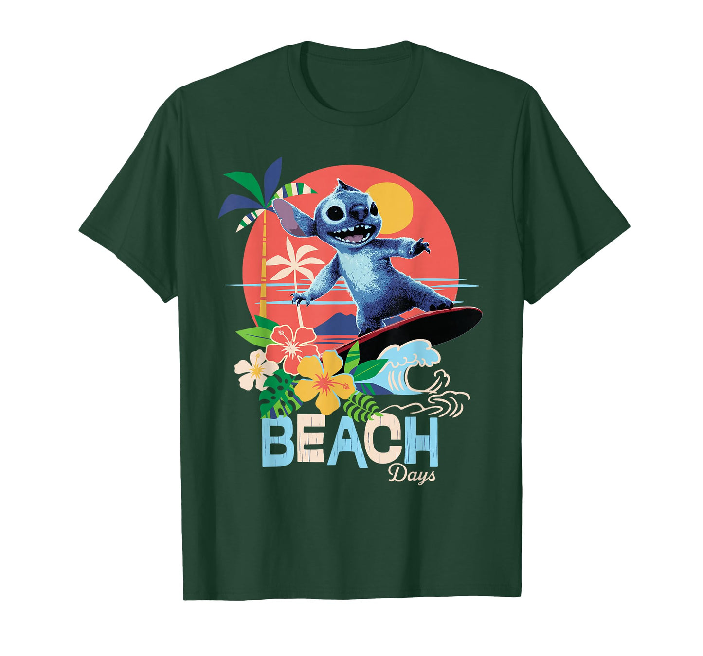 Disney Lilo & Stitch Live-Action Movie Beach Days Surfing T-Shirt