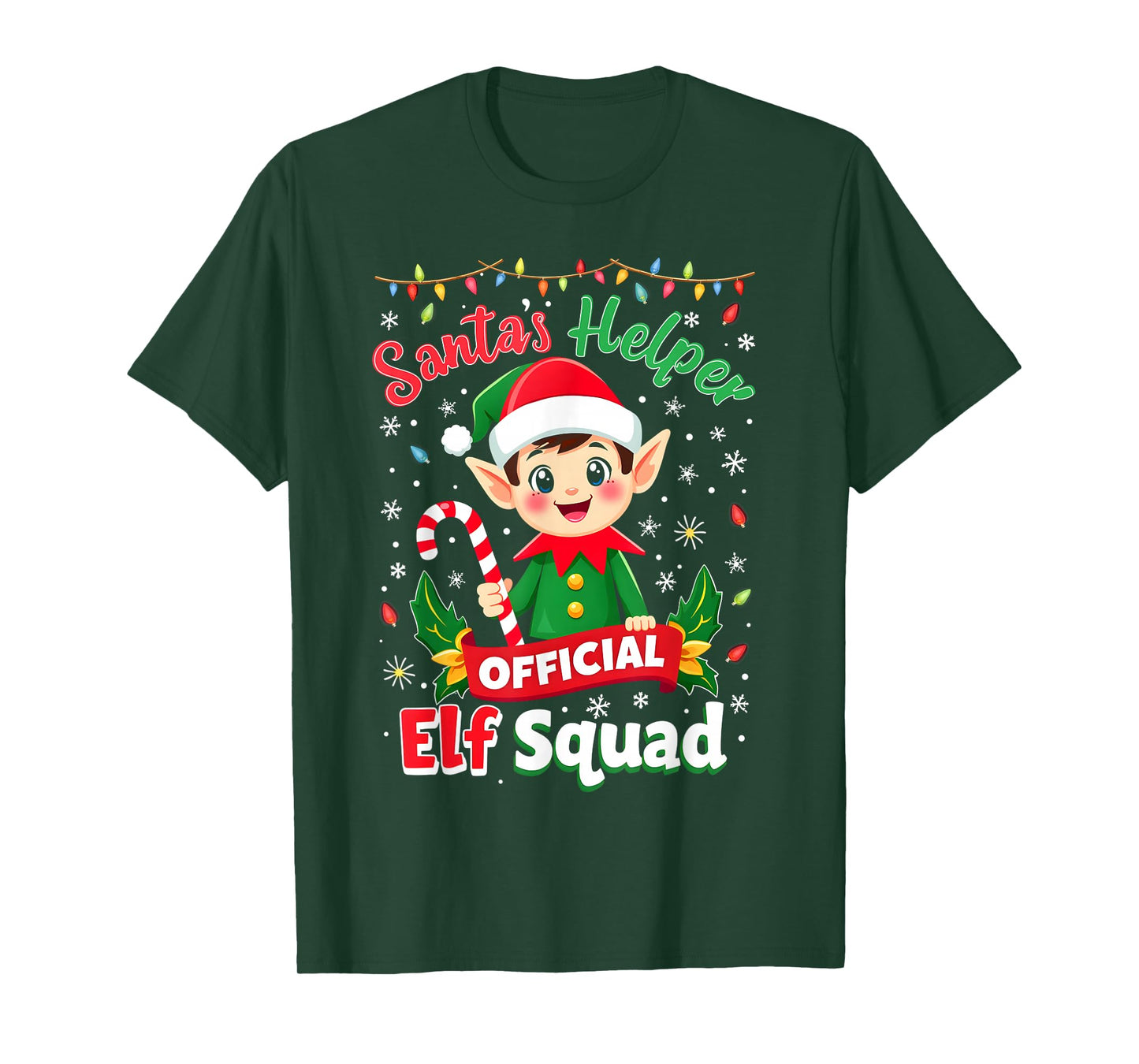 Elf Squad Santa's Holiday Helper Cute Elves Family Group T-Shirt