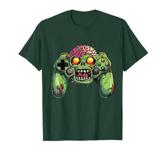 Halloween Skeleton Zombie Gaming Controllers Mummy Boys Kids T-Shirt