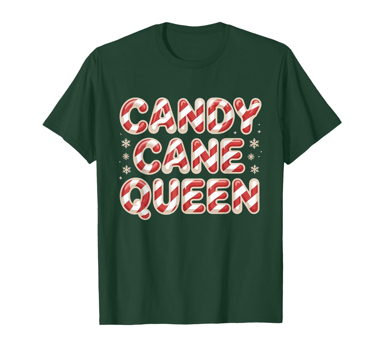 Candy Cane Queen FUUNY Christmas Xmas Holiday Women T-Shirt
