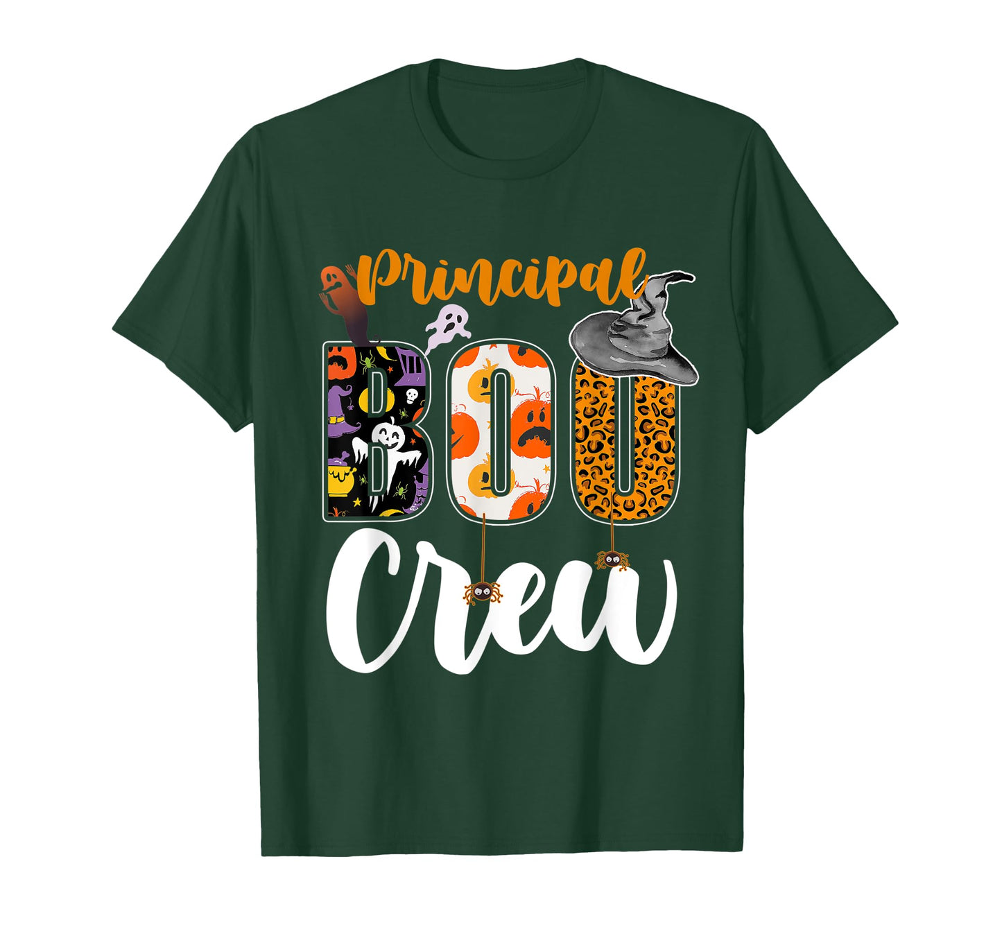 Principal Boo Crew Ghost Halloween Teachers School Matching T-Shirt