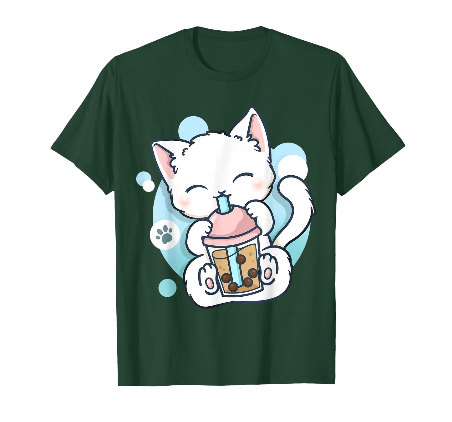 Cat Boba Tea Bubble Tea Anime Kawaii Neko T-Shirt