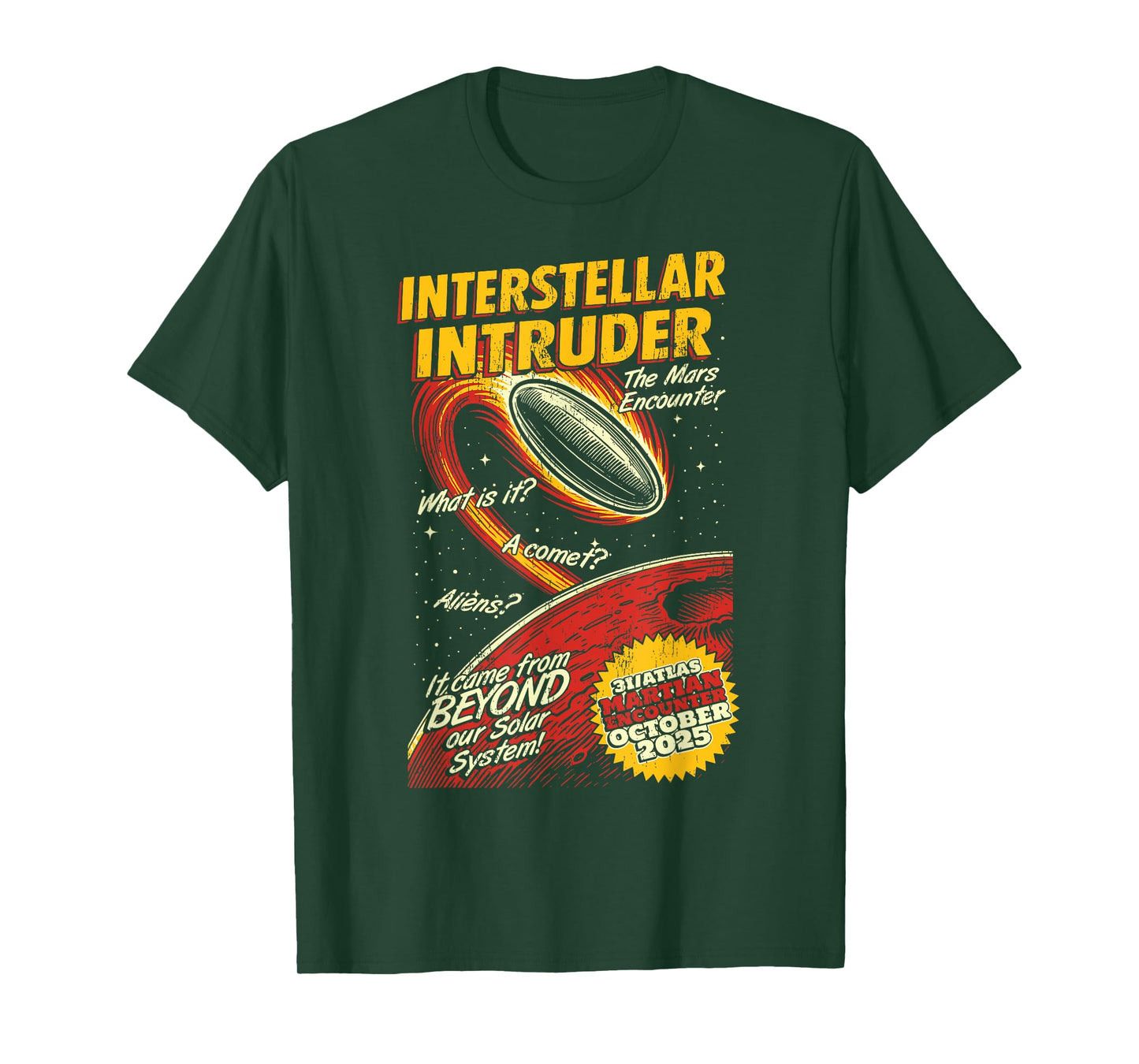Interstellar Intruder, 3I/Atlas Science Fiction T-Shirt