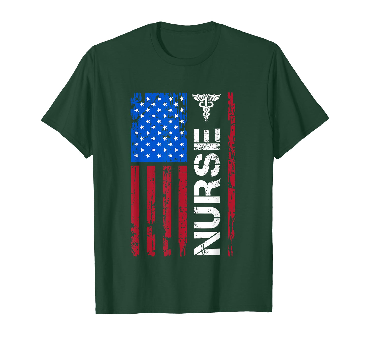 Patriotic Nurse 4th Of July American Flag Independence Day T-Shirt