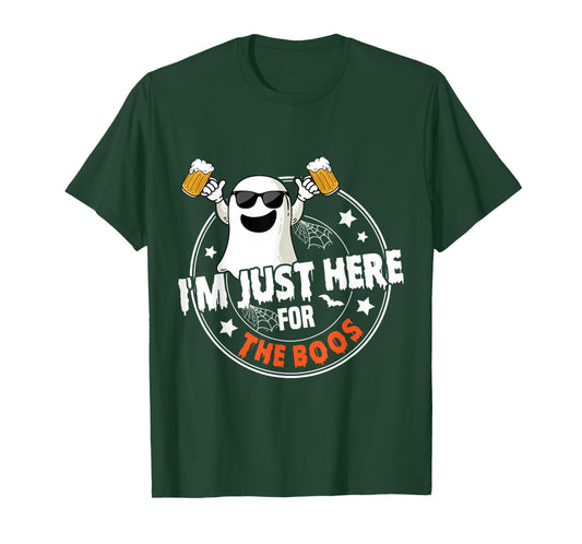 I'm Just Here for The Boos Cute Ghost Halloween Costume T-Shirt