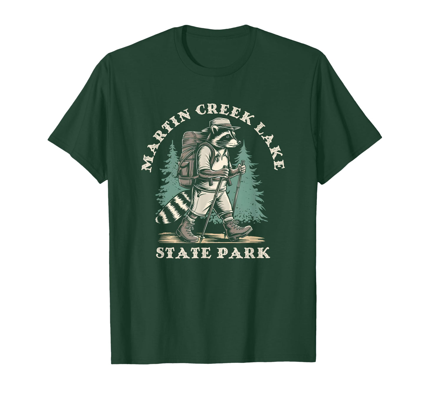 Martin Creek Lake State Park TX Hiking Backpacking Raccoon T-Shirt