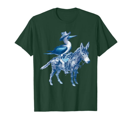 Blue Footed Booby Cowboy Vintage Cowgirl Western Country T-Shirt