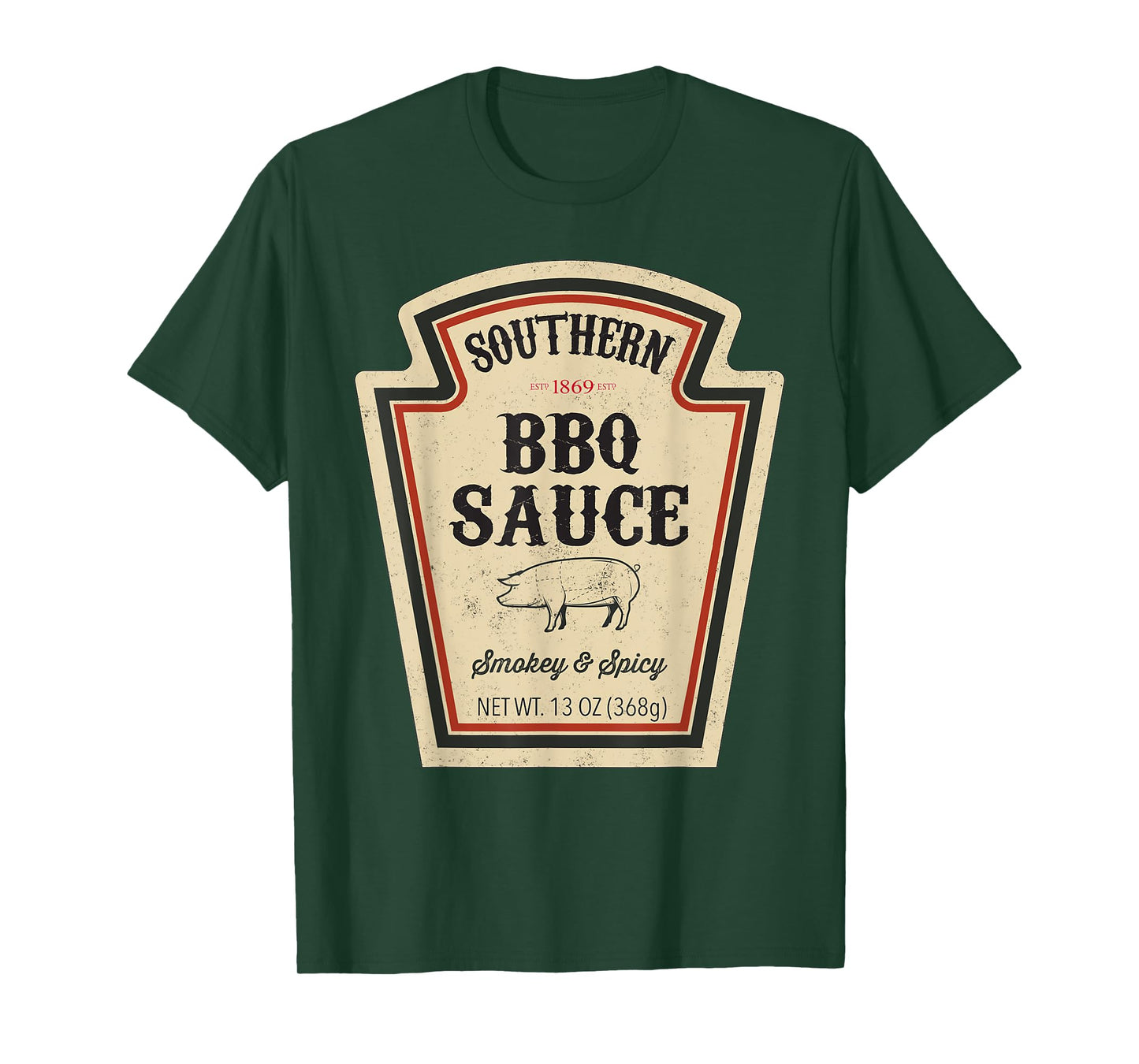 Halloween Matching Costume Southern BBQ Sauce Bottle Label T-Shirt