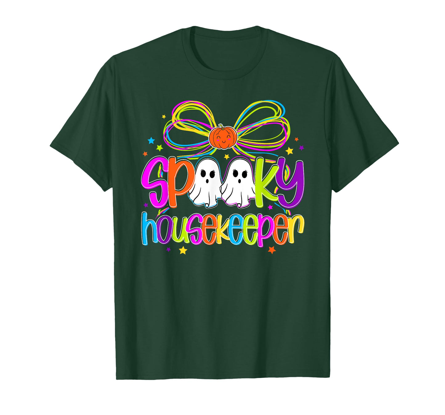 Spooky Housekeeper Halloween Housekeeping Coquette T-Shirt