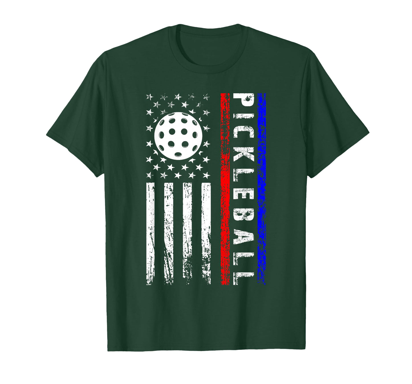 Pickleball Lovers 4th of July American Flag Pickle Ball USA T-Shirt