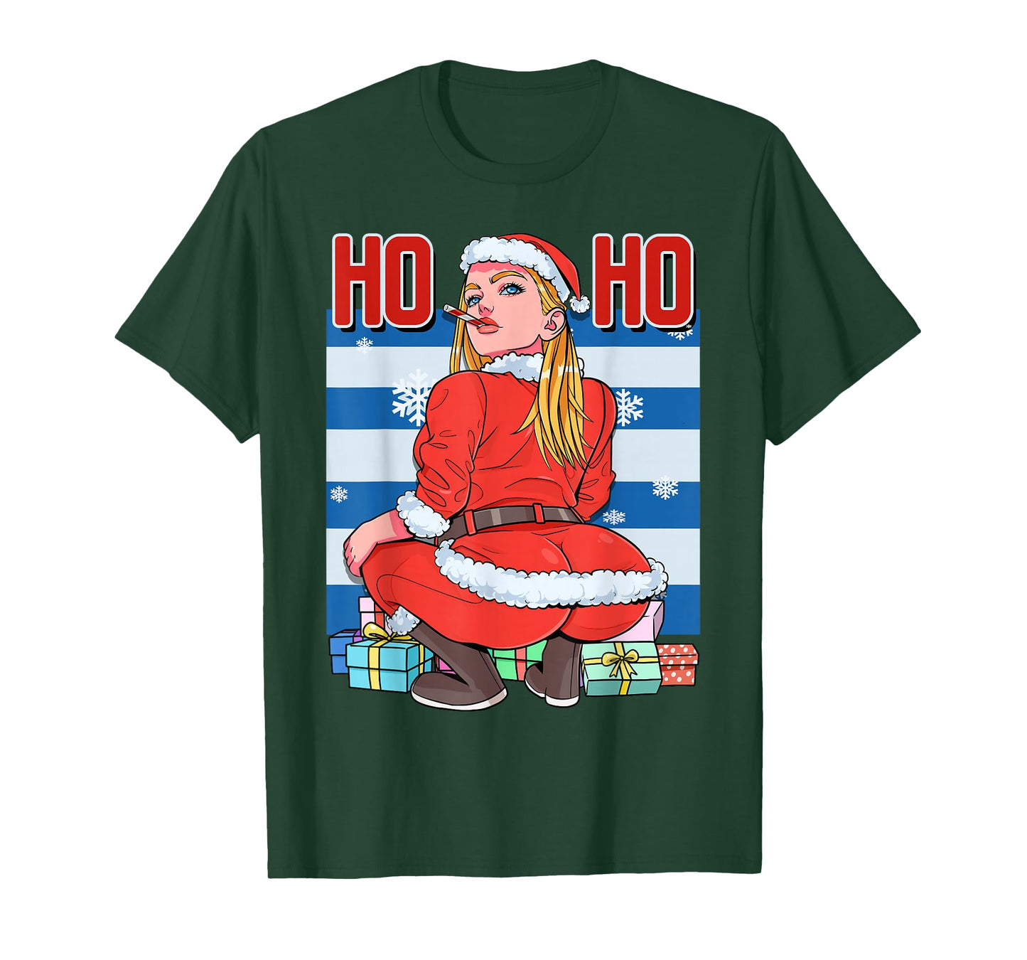 Christmas Mrs. Claus Matching Pajama Ho Ho Ho Santa Twerking T-Shirt